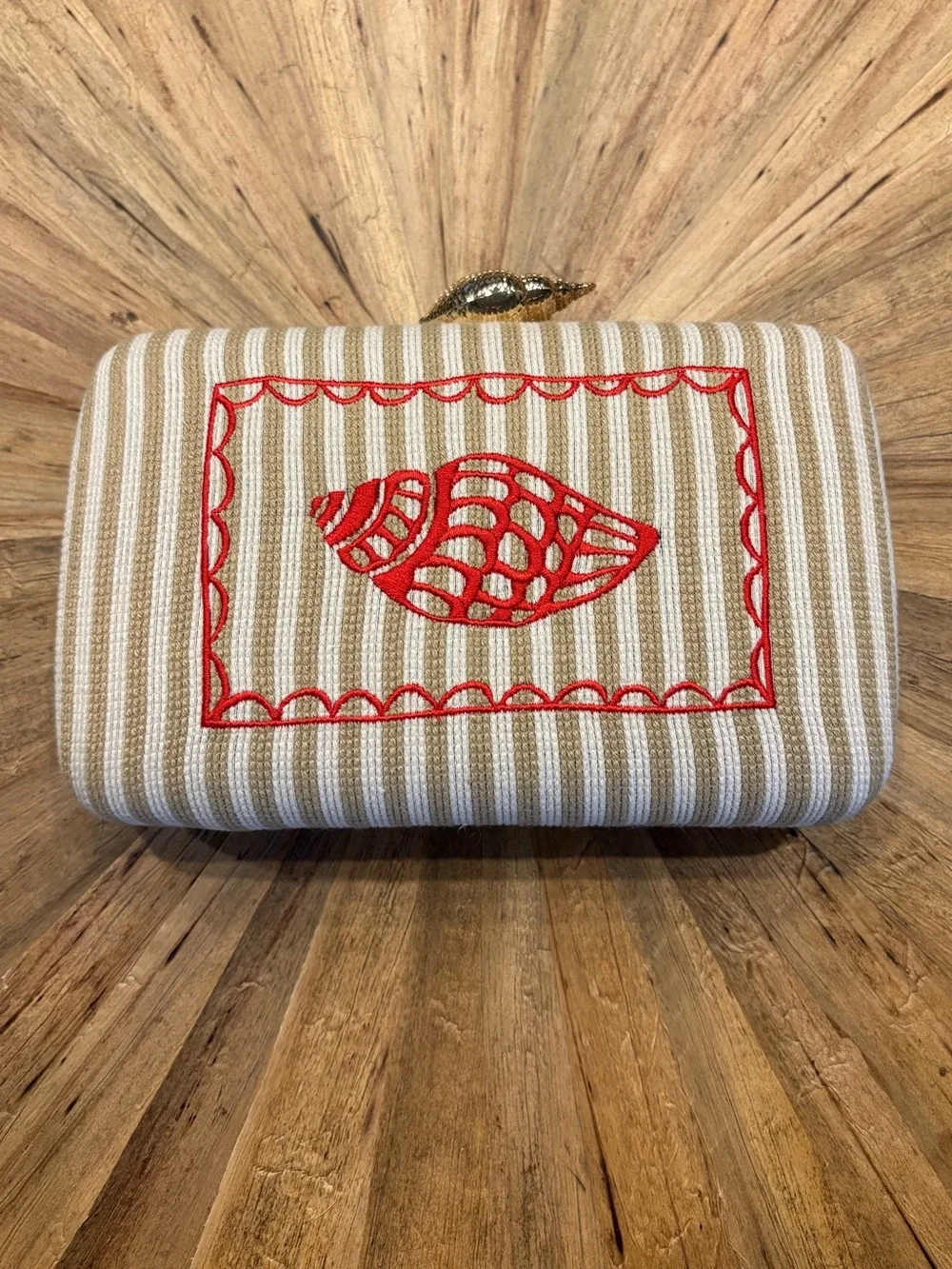 Anthropologie Shiraleah Shell Icon Clutch and Crossbody. Brand new!